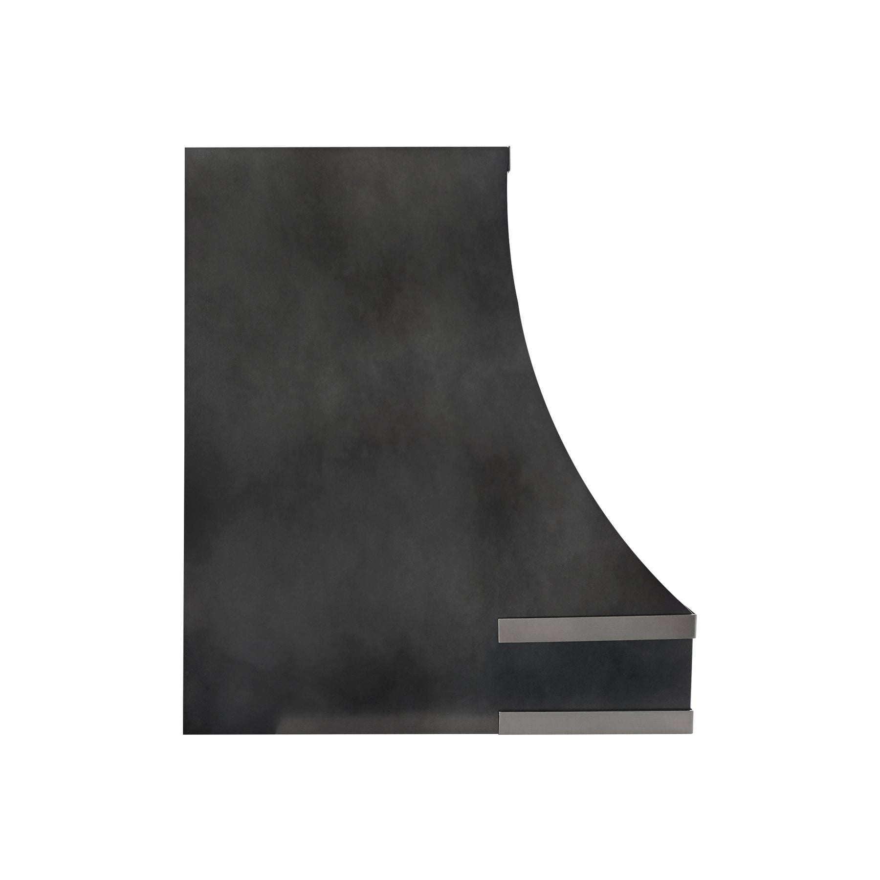 Fobest Curved Dark Zinc Range Hood with Stainless Steel Straps FSS-656