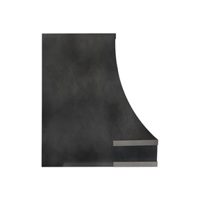 Fobest Curved Dark Zinc Range Hood with Stainless Steel Straps FSS-656