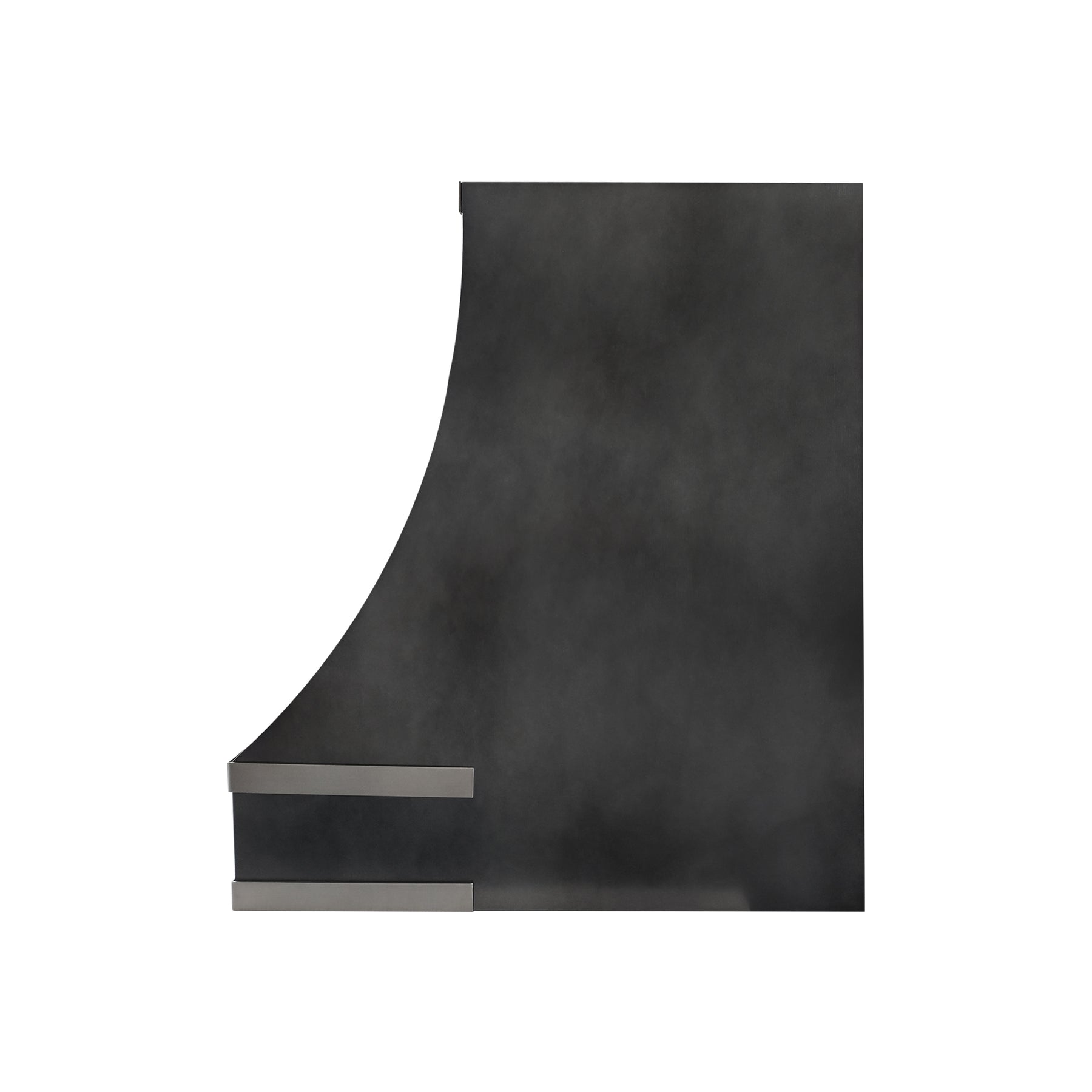 Fobest Curved Dark Zinc Range Hood with Stainless Steel Straps FSS-656