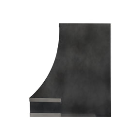 Fobest Curved Dark Zinc Range Hood with Stainless Steel Straps FSS-656