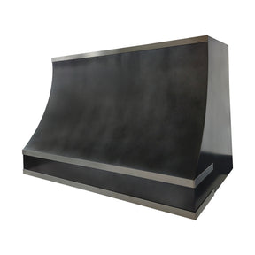 Fobest Curved Dark Zinc Range Hood with Stainless Steel Straps FSS-656