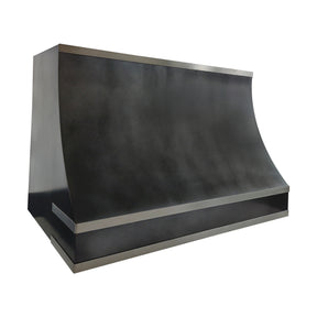 Fobest Curved Dark Zinc Range Hood with Stainless Steel Straps FSS-656