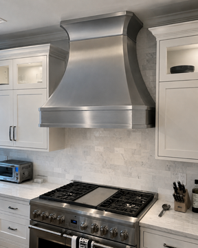 Fobest Curved Stainless Steel Custom Range Hood with Classic Crown FSS-64