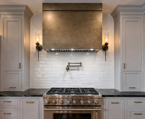 Fobest Custom Aged Brass Range Hood Box Design FSS-336