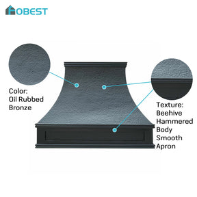 Fobest Custom Copper Range Hood with Frame Apron FCP-135