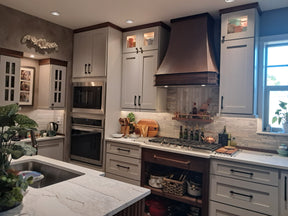 Fobest Custom Antique Copper Range Hood with Crown FCP-205