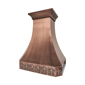 Fobest Custom Antique Copper Range Hood with Tapered Design FCP-370