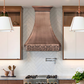 Fobest Custom Antique Copper Range Hood with Tapered Design FCP-370