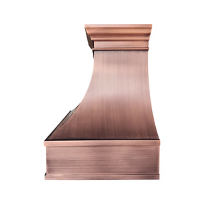 Fobest Custom Arched Copper Range Hood with Top Trim FCP-360