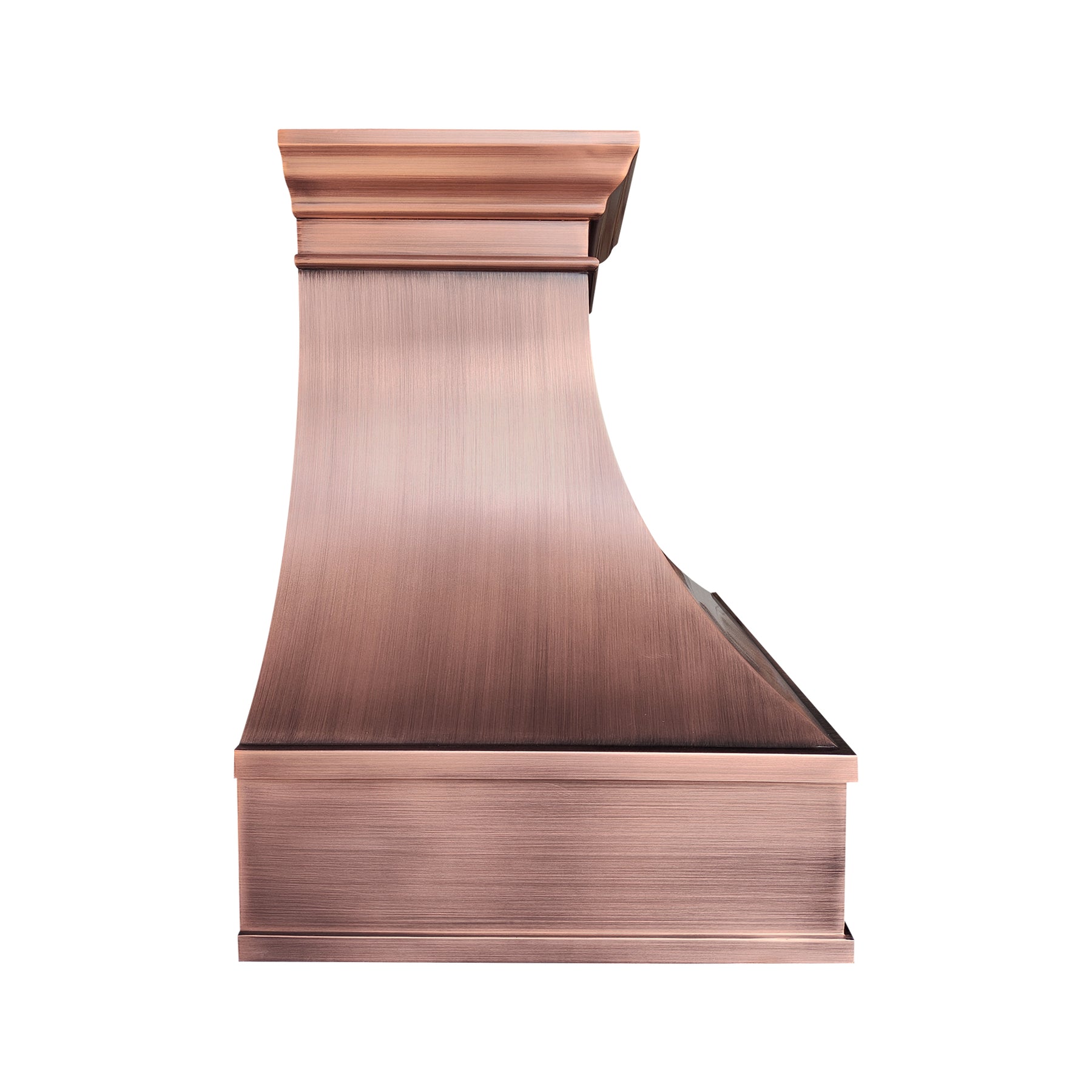 Fobest Custom Arched Copper Range Hood with Top Trim FCP-360