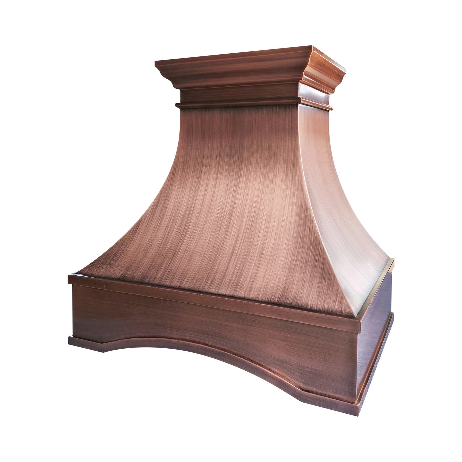 Fobest Custom Arched Copper Range Hood with Top Trim FCP-360