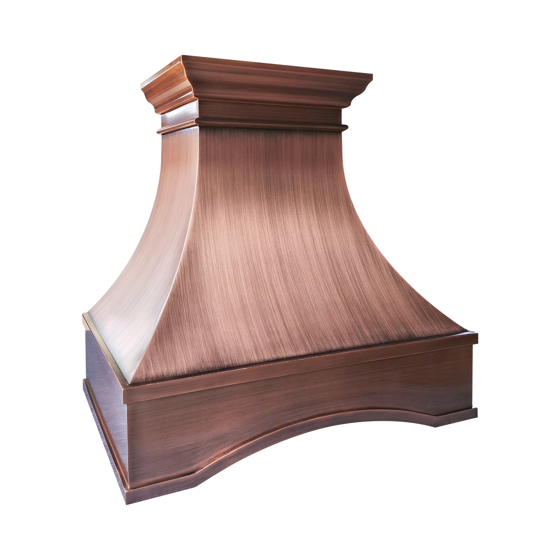 Fobest Custom Arched Copper Range Hood with Top Trim FCP-360
