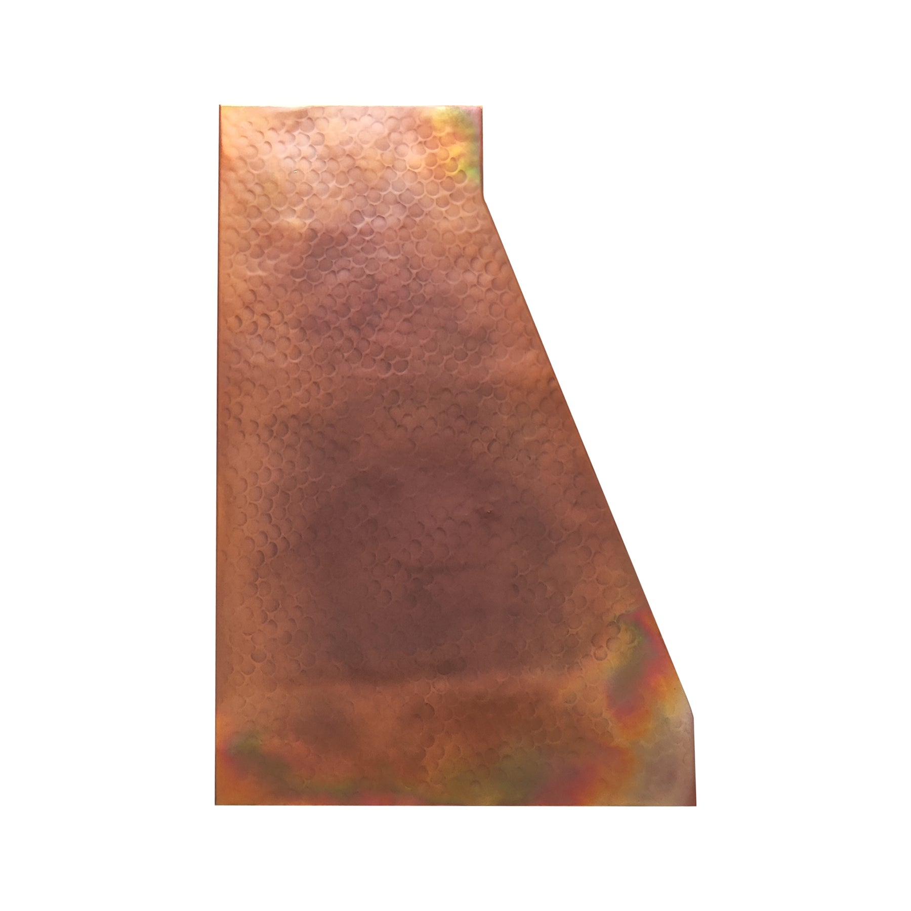 Fobest Custom Artisan Hammered Fire Copper Range Hood with Sloped Design FCP-352