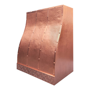 Fobest Custom Barrel Copper Range Hood with Hammered Texture FCP-353