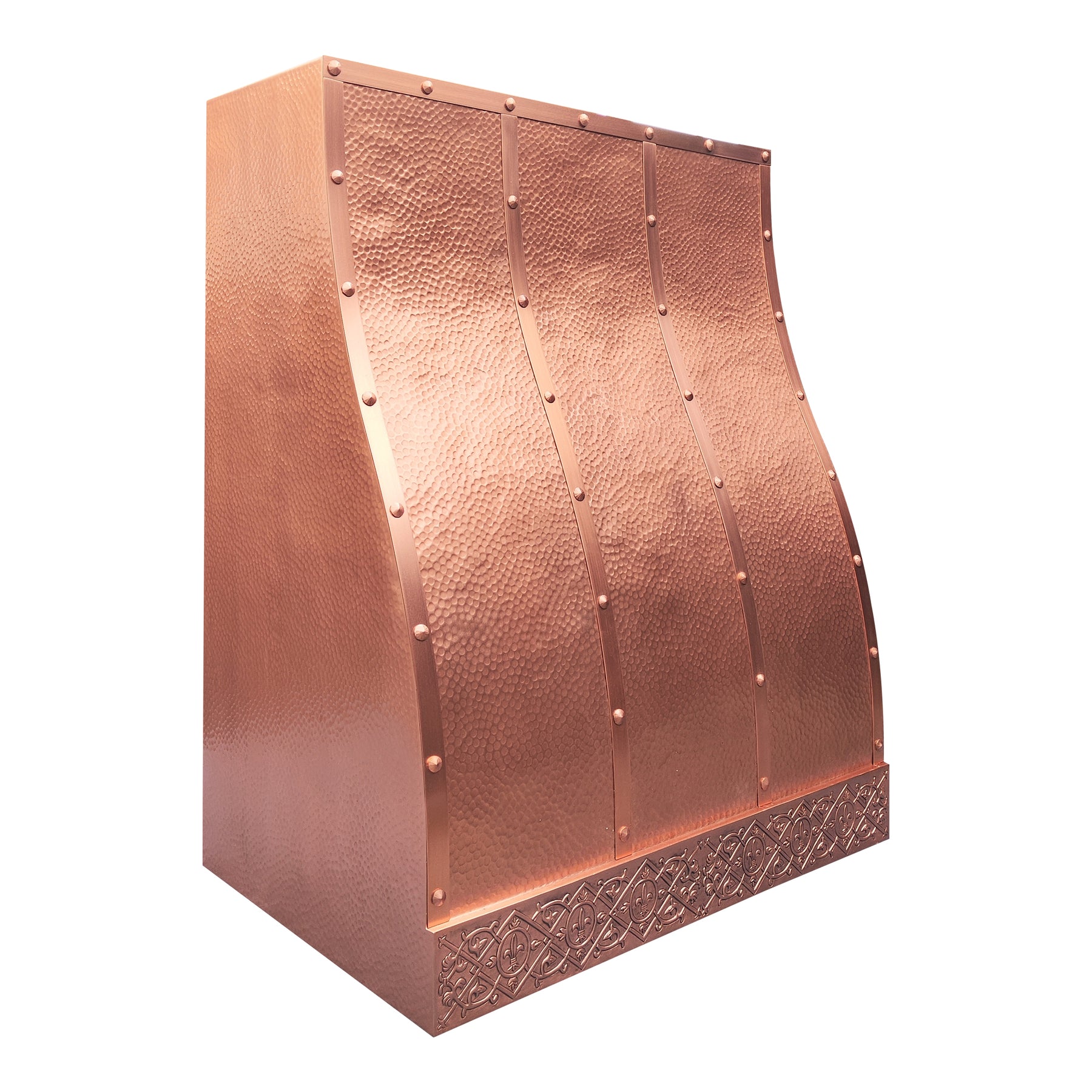 Fobest Custom Barrel Copper Range Hood with Hammered Texture FCP-353