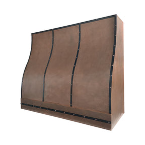 Fobest Custom Barrel Vintage Copper Range Hood with Straps FCP-388