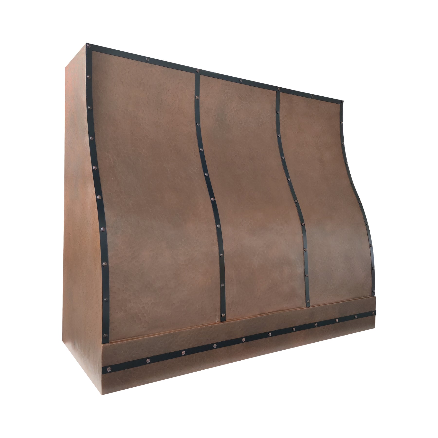 Fobest Custom Barrel Vintage Copper Range Hood with Straps FCP-388