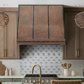 Fobest Custom Barrel Vintage Copper Range Hood with Straps FCP-388