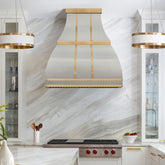 Fobest Custom Bell Range Hood in Stainless Steel and Brass FSS-566