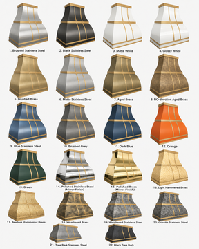 Fobest Custom Bell Range Hood in Stainless Steel and Brass FSS-566