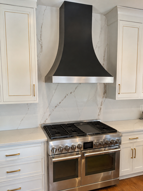 Fobest Custom Black Range Hood Stainless Steel with Band FSS-81