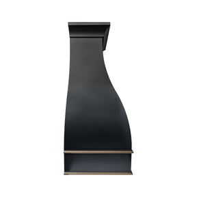 Fobest Custom Black Stainless Steel Metal Range Hood in Bell Shape FSS-687