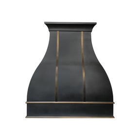Fobest Custom Black Stainless Steel Metal Range Hood in Bell Shape FSS-687