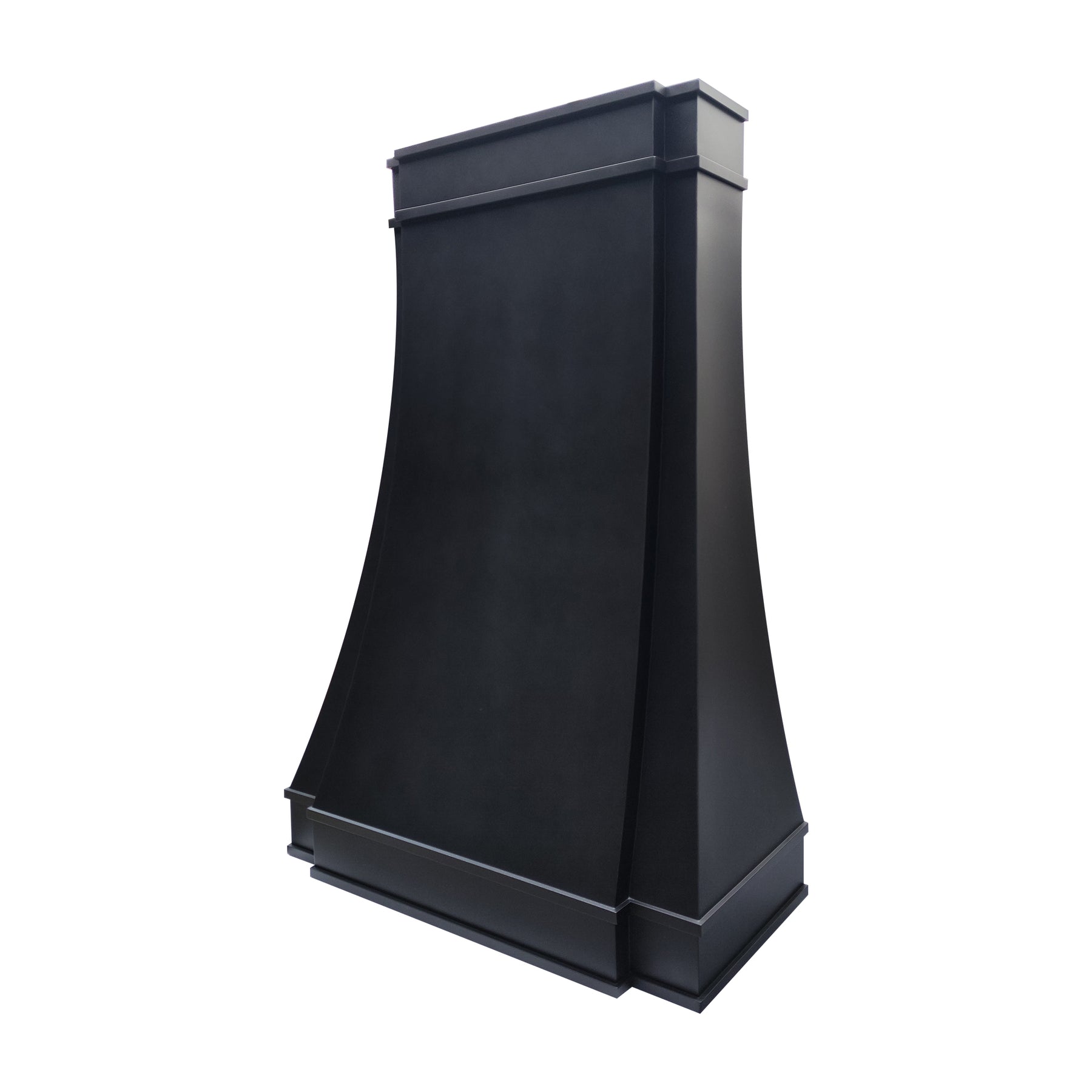 Fobest Custom Black Stainless Steel Range Hood in Tall Parallel Design FSS-587