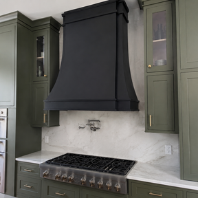 Fobest Custom Black Stainless Steel Range Hood in Tall Parallel Design FSS-587