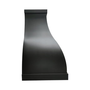 Fobest Custom Black Stainless Steel Range Hood with Aged Brass Accents FSS-583
