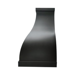 Fobest Custom Black Stainless Steel Range Hood with Aged Brass Accents FSS-583