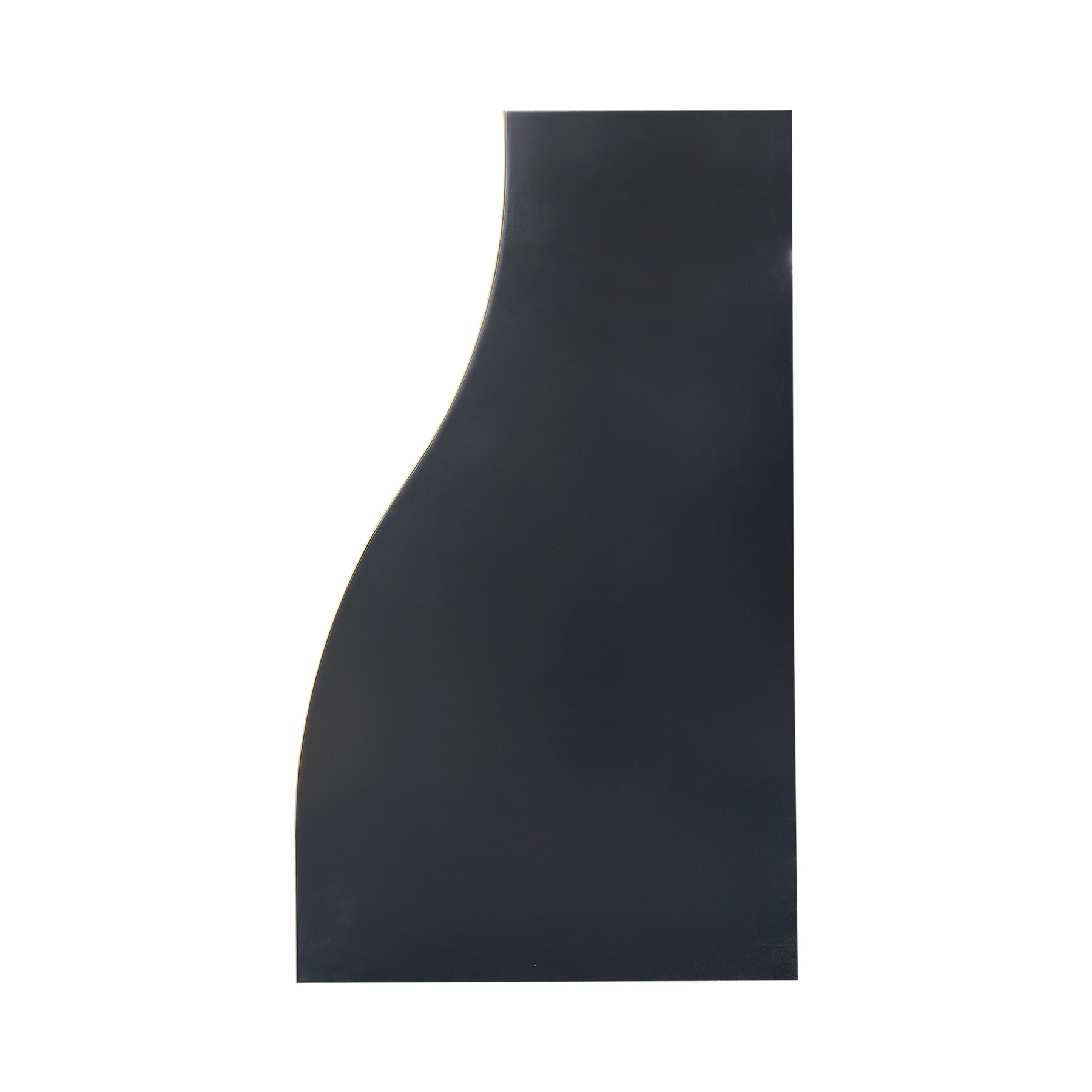 Fobest Custom Black Stainless Steel Range Hood with Brushed Brass Accents FSS-643
