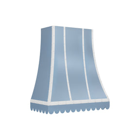 Fobest Custom Blue and White Stainless Steel Metal Range Hood with Wave Design FSS-738