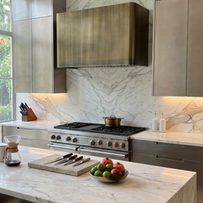 Fobest Custom Box Aged Brass Range Hood FSS-585