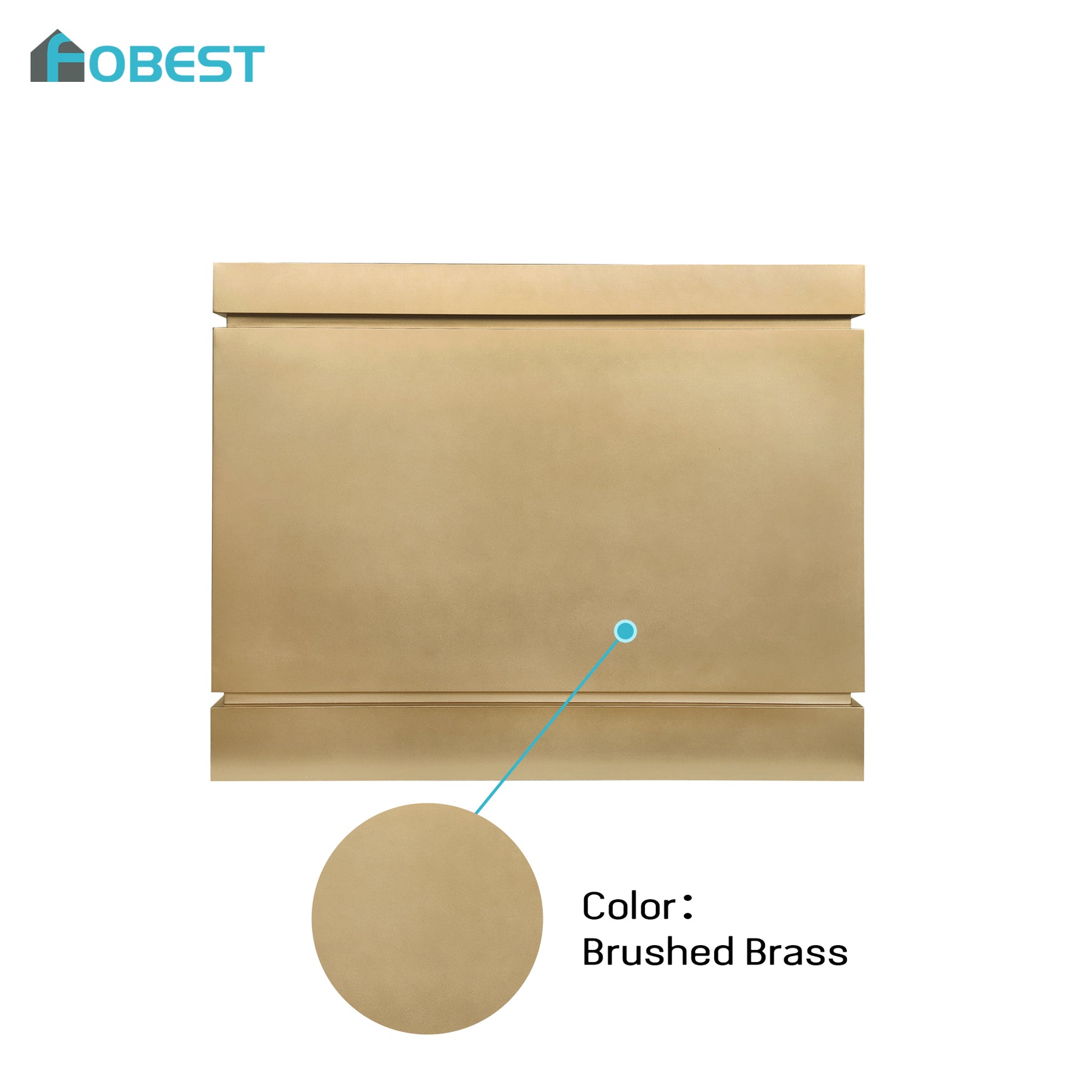Fobest Custom Brass Range Hood in Box Design FSS-670