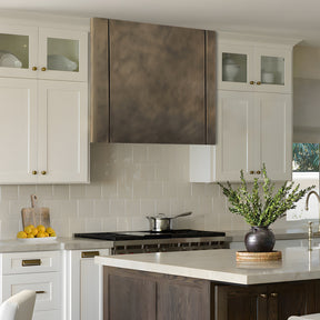 Fobest Custom Brass Range Hood with Aged Brass Finish FSS-333