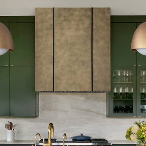 Fobest Custom Brass Range Hood with Box Design for Retro Luxury Kitchen FSS-646