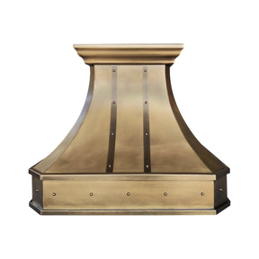 Fobest Custom Brass Range Hood with Curved Design Modern Farmhouse Kitchen Hood FSS-667