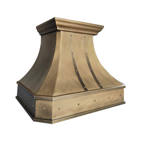 Fobest Custom Brass Range Hood with Curved Design Modern Farmhouse Kitchen Hood FSS-667