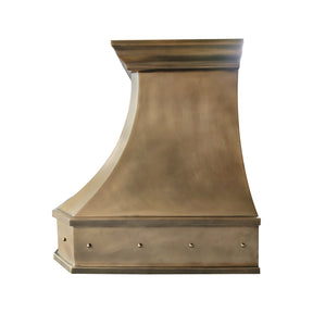 Fobest Custom Brass Range Hood with Curved Design Modern Farmhouse Kitchen Hood FSS-667