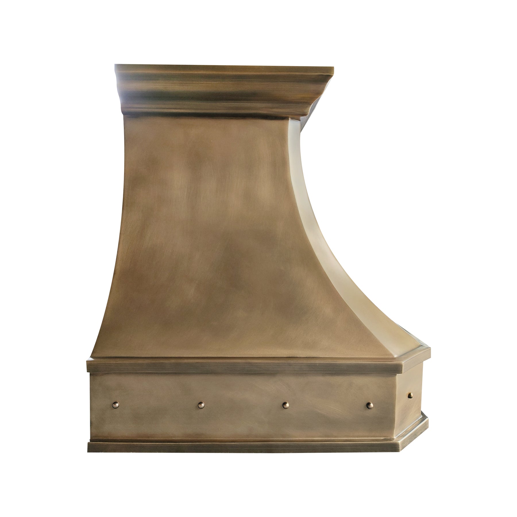 Fobest Custom Brass Range Hood with Curved Design Modern Farmhouse Kitchen Hood FSS-667