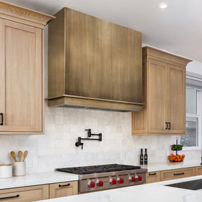 Fobest Custom Brass Range Hood with Decor Trim FSS-722