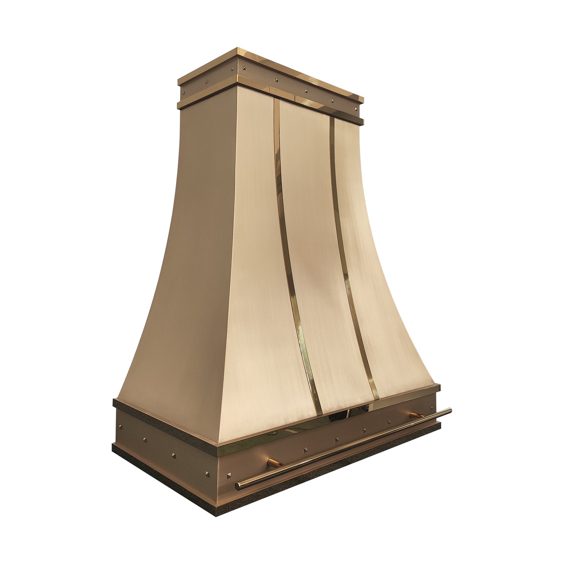 Fobest Custom Brass Range Hood with Layered Finish for Modern Luxury Kitchens  FSS-559