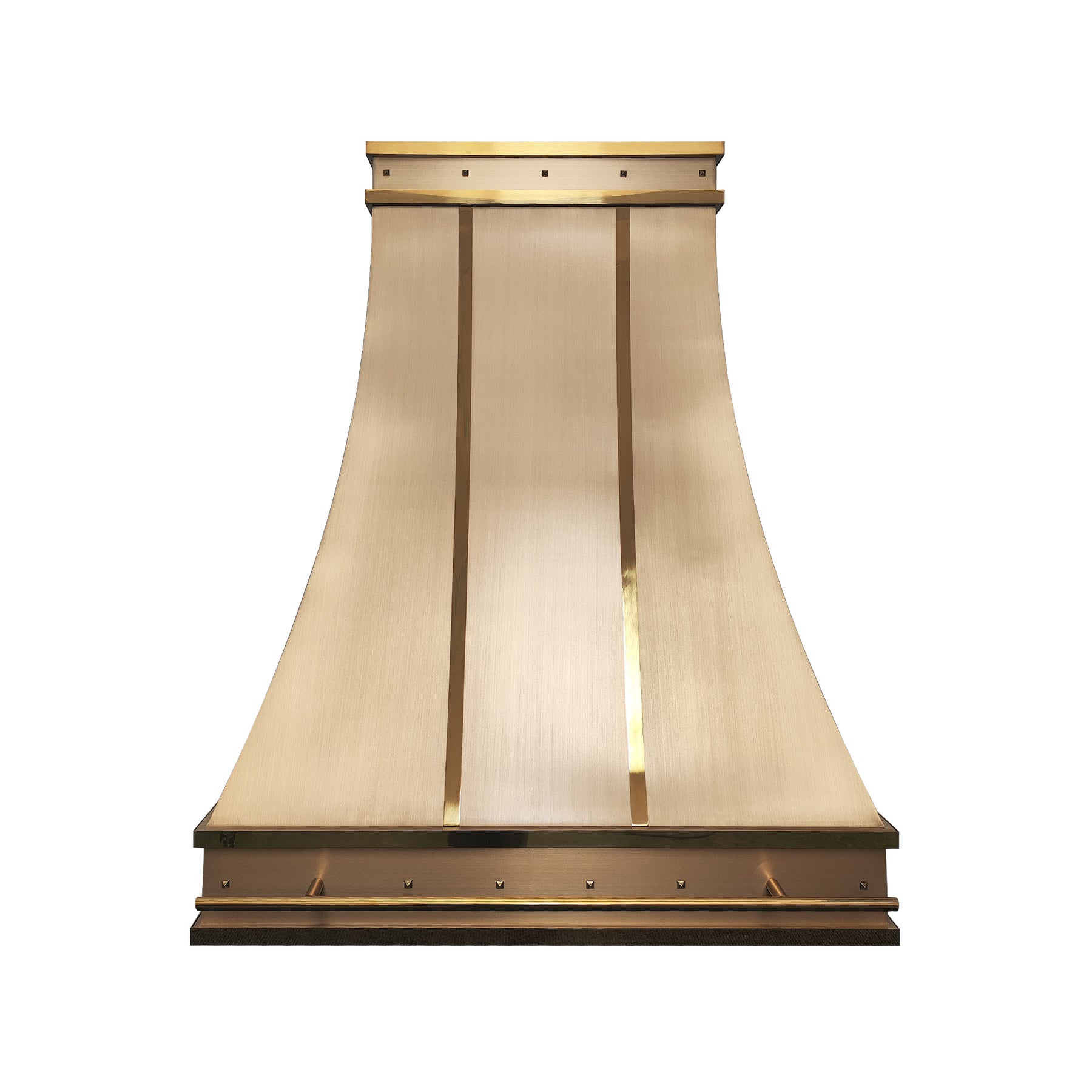 Fobest Custom Brass Range Hood with Layered Finish for Modern Luxury Kitchens  FSS-559