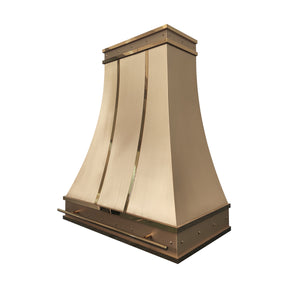 Fobest Custom Brass Range Hood with Layered Finish for Modern Luxury Kitchens  FSS-559