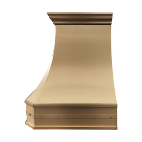Fobest Custom Brass Range Hood with Luxury California Modern Accent FSS-553