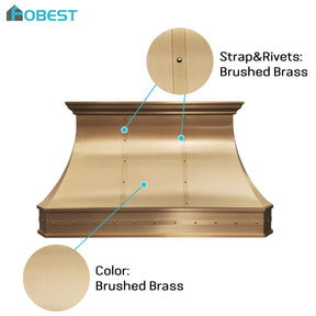 Fobest Custom Brass Range Hood with Luxury California Modern Accent FSS-553