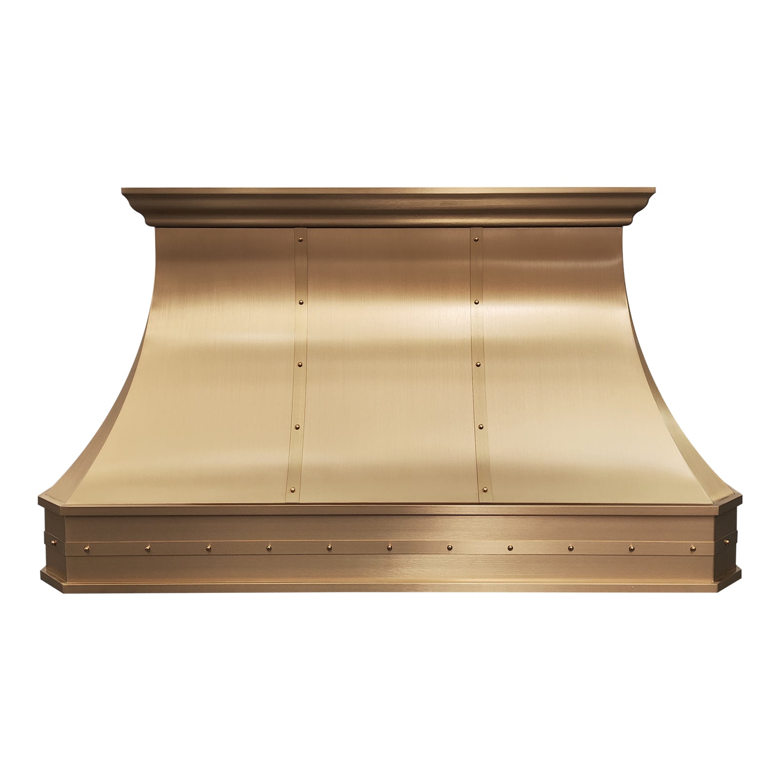 Fobest Custom Brass Range Hood with Luxury California Modern Accent FSS-553