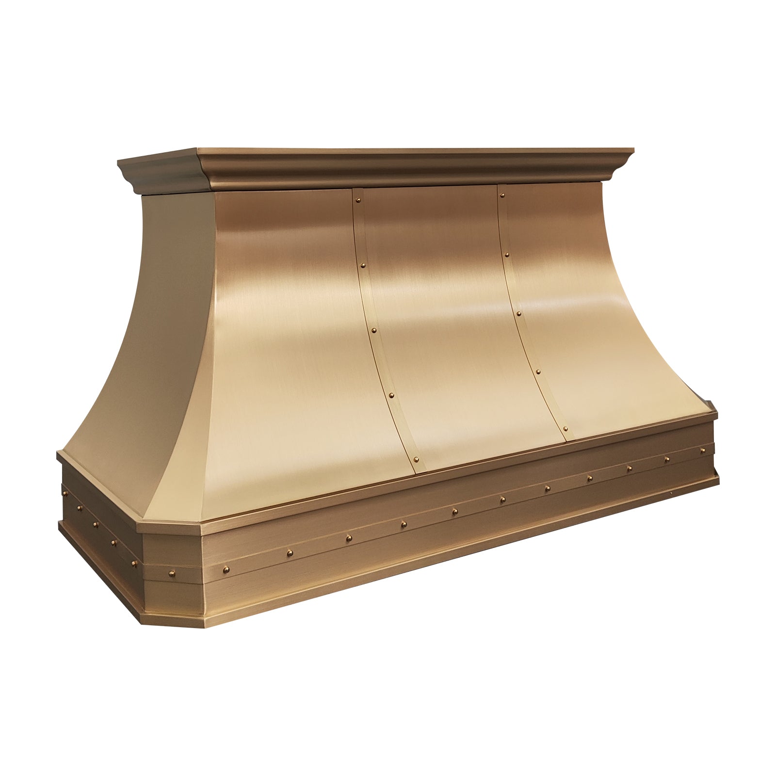 Fobest Custom Brass Range Hood with Luxury California Modern Accent FSS-553