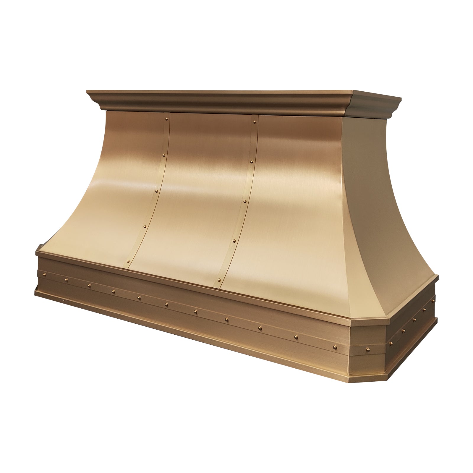 Fobest Custom Brass Range Hood with Luxury California Modern Accent FSS-553